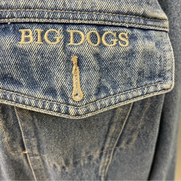Big Dogs 2000 jean jacket size Large denim - Picture 5 of 11